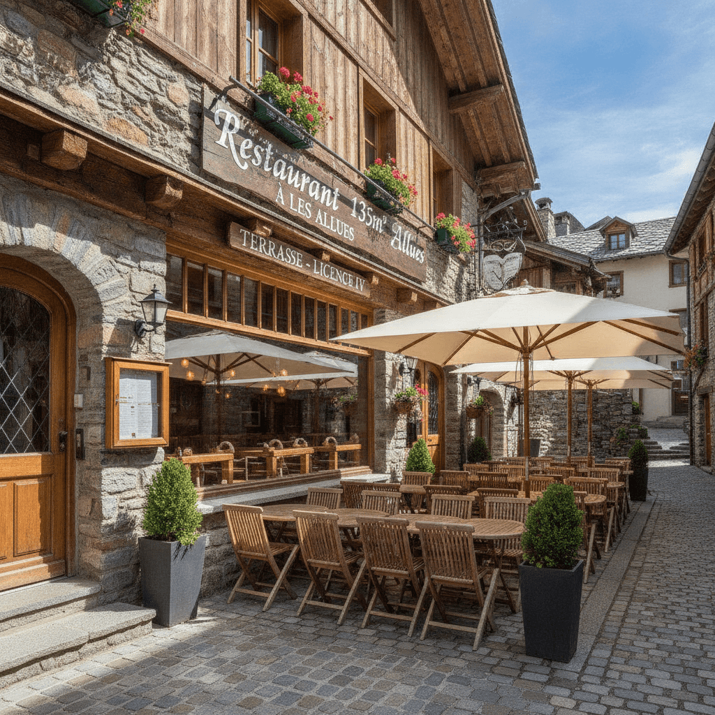 Restaurant 135m² à Les Allues : terrasse - licence IV - Image 1