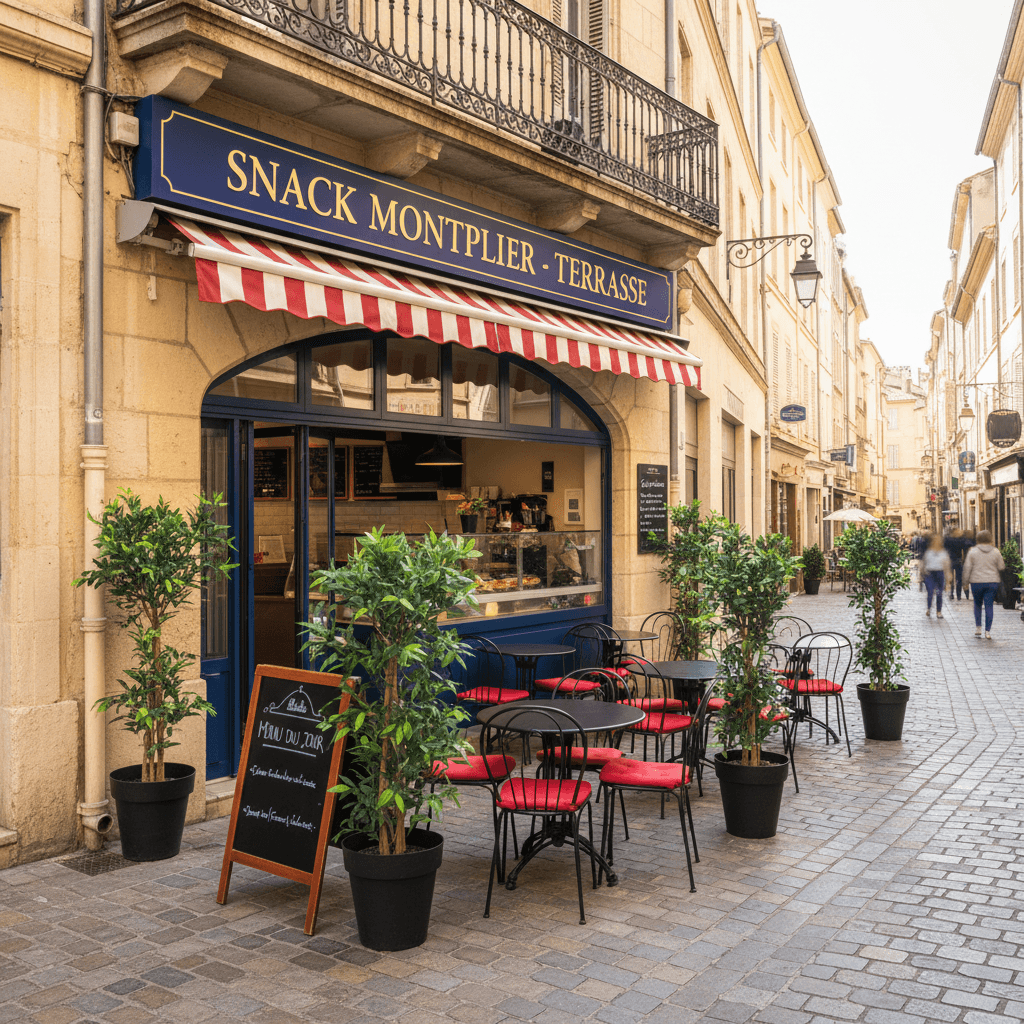 Snack à Montpellier : terrasse