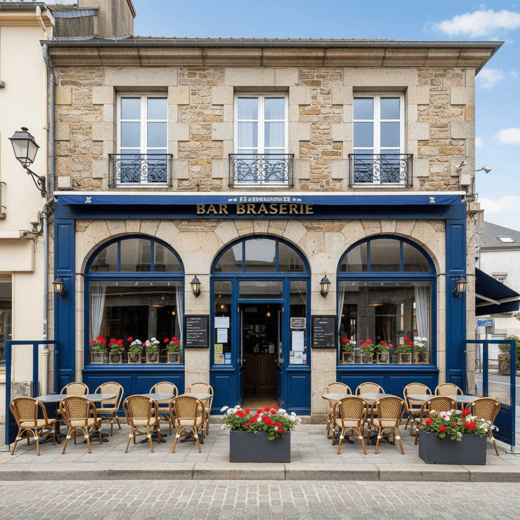 Bar-brasserie 400m² à Saint-Brieuc : terrasse - licence IV - Image 1