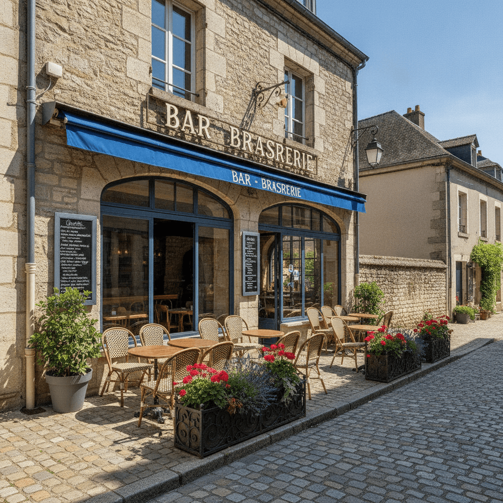 Bar-brasserie 110m² à Saint-Michel : terrasse - licence IV - Image 1