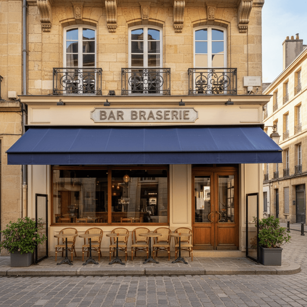 Bar-brasserie 56m² à Bordeaux : terrasse - licence IV