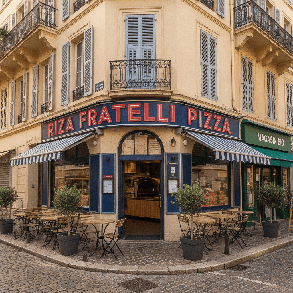 Fast-food 35m² à Nice : terrasse - licence IV