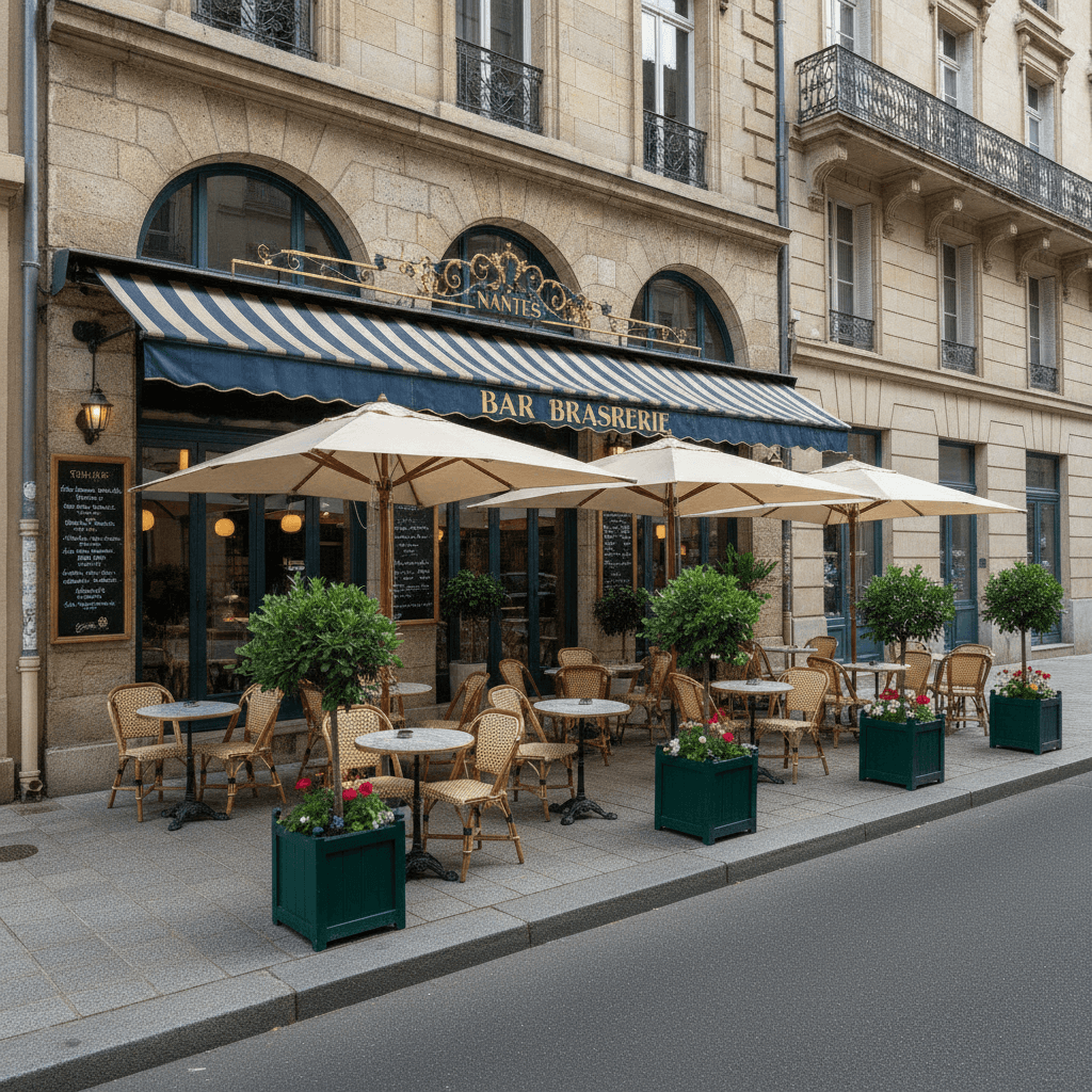Bar-brasserie 390m² à Nantes : terrasse - licence IV