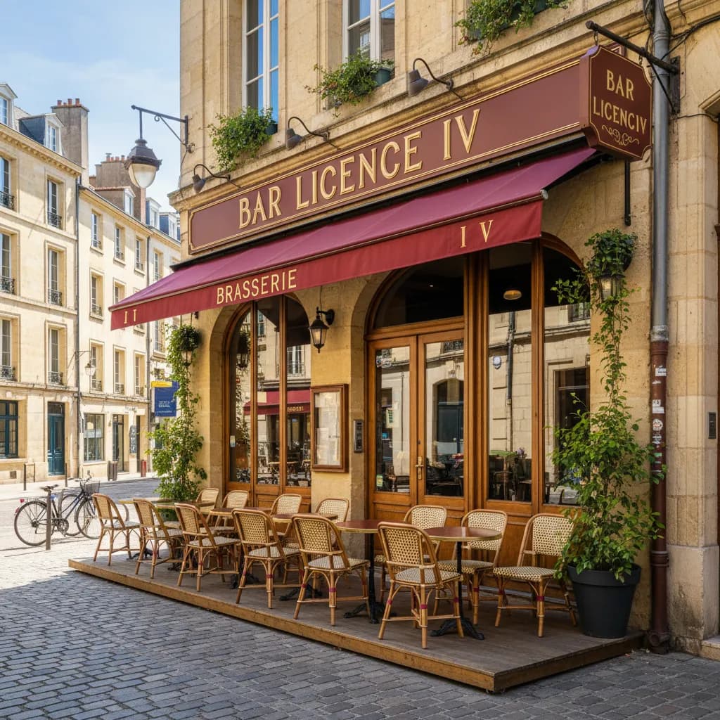 Bar-brasserie 50m² à Bordeaux : terrasse - licence IV - Image 1