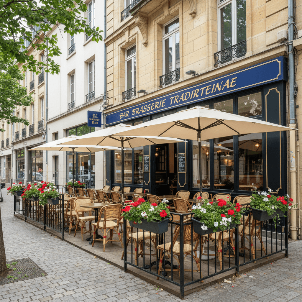 Bar-brasserie 40m² à Nantes : terrasse - Image 1