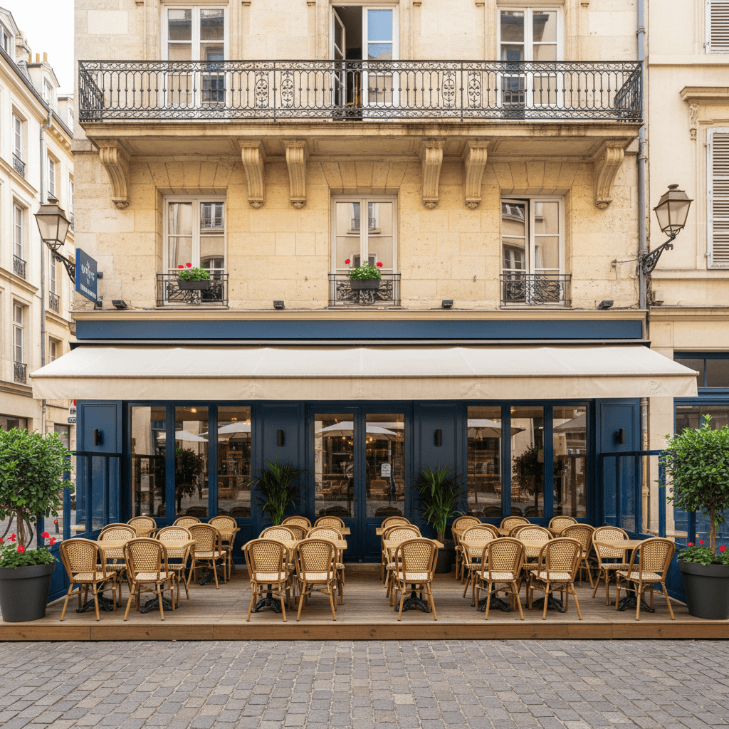 Snack 87m² à Lyon : terrasse