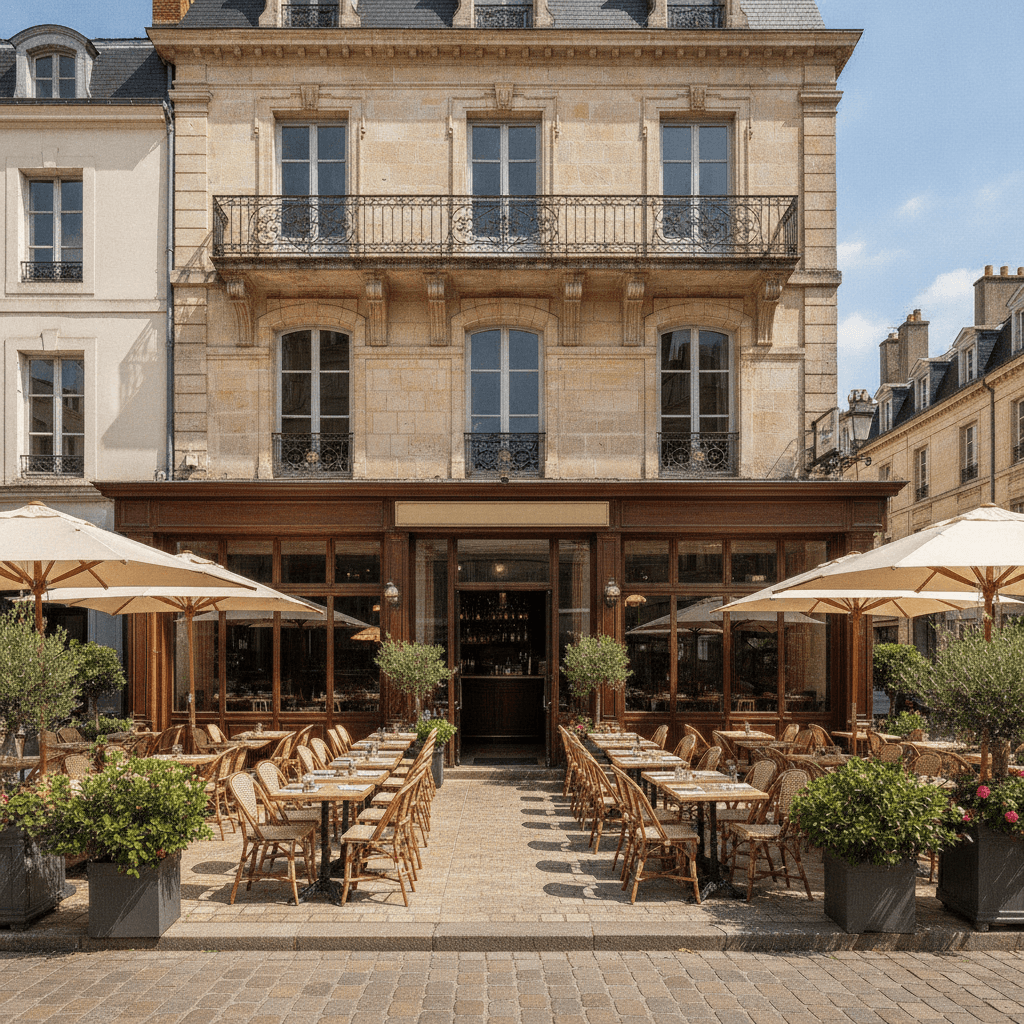 Restaurant 1000m² à Bourges : terrasse - cuisine équipée - Image 1