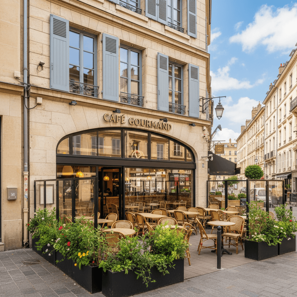 Fast-food 189m² à Lyon : terrasse - Image 1