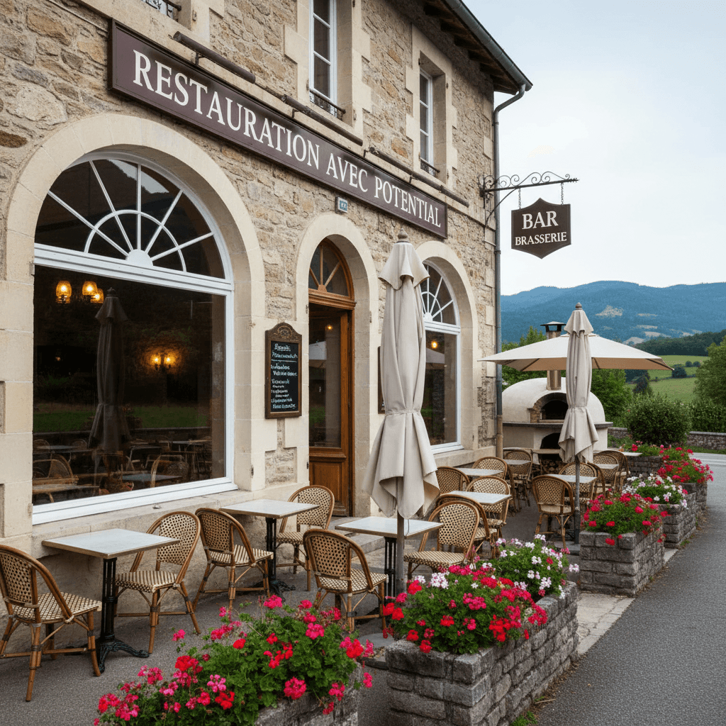 Bar-brasserie 400m² à Rosans : terrasse - licence IV - Image 1