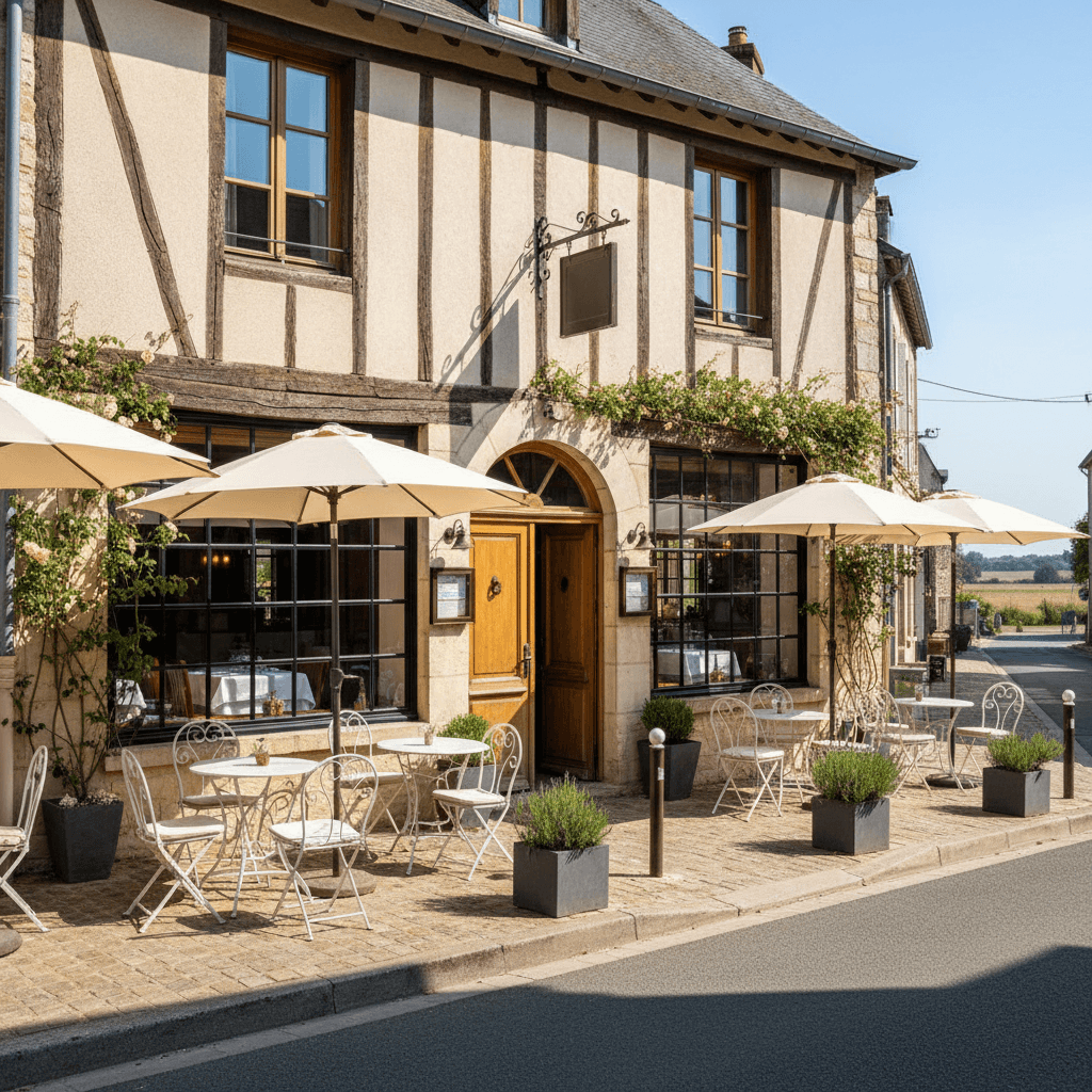 Restaurant 300m² à Manneville-La-Pipard : terrasse - licence IV - Image 1