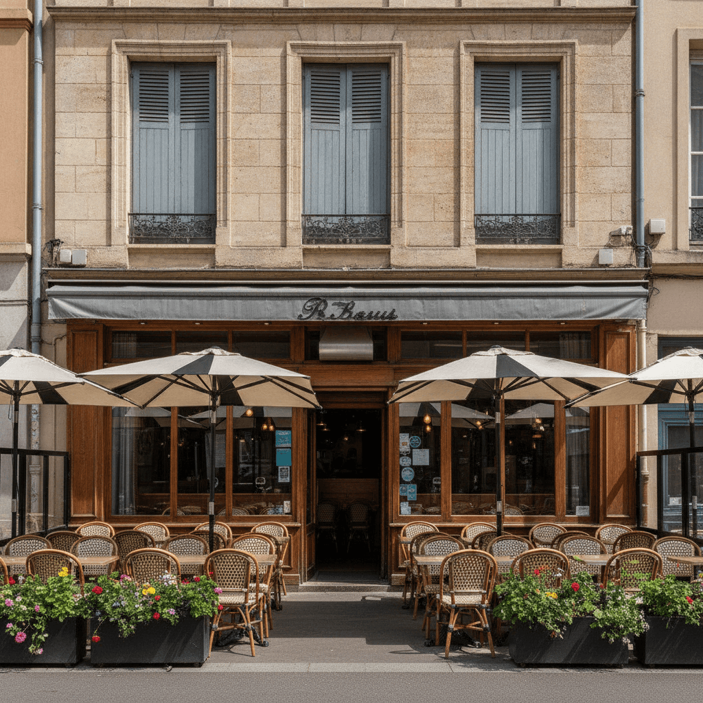 Restaurant 105m² à Lyon : terrasse - extraction