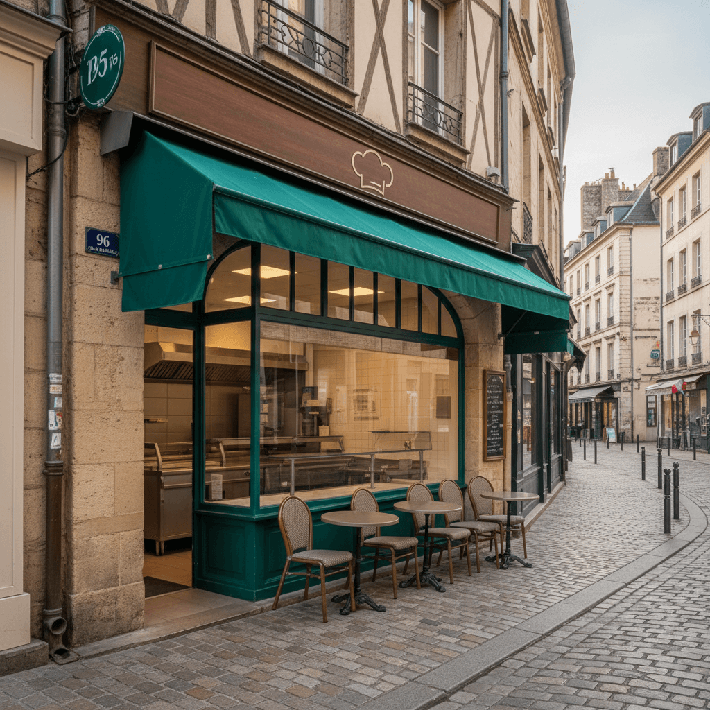 Fast-food 100m² à Rouen : cuisine équipée