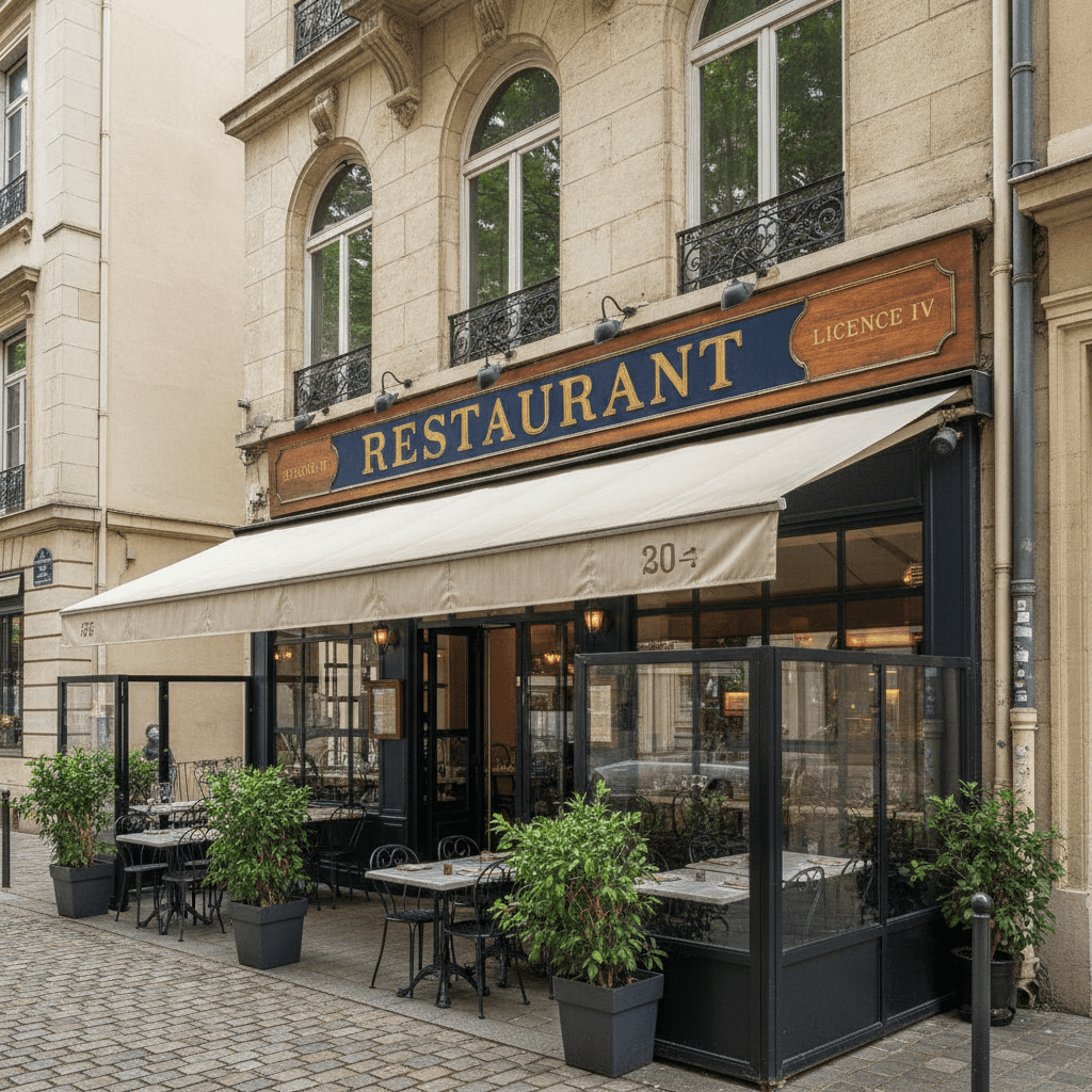 Restaurant 94m² à Lyon : terrasse - licence IV