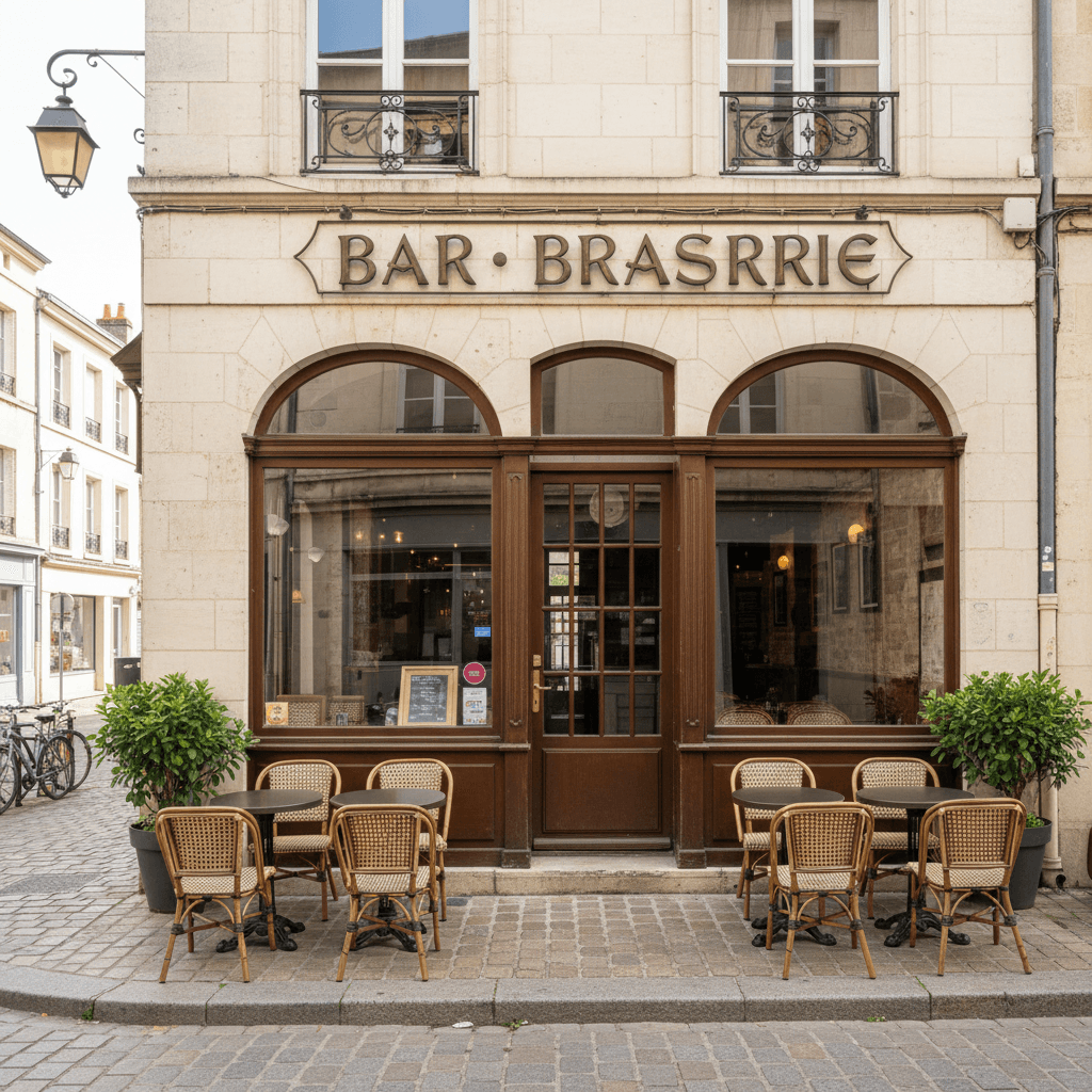 Bar-brasserie à Niort : terrasse - licence IV - Image 1