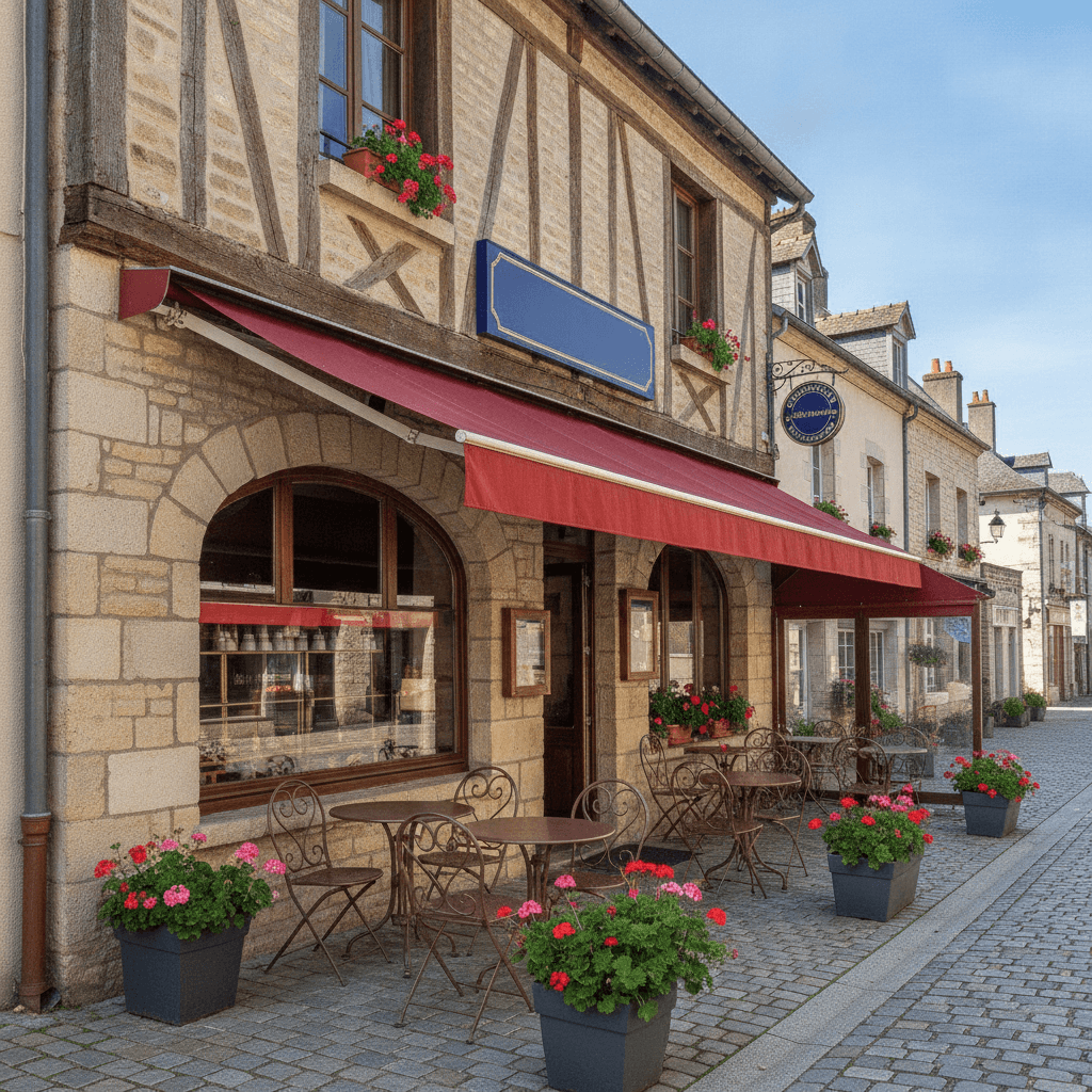 Restaurant à Le Hom : terrasse - licence IV - Image 1