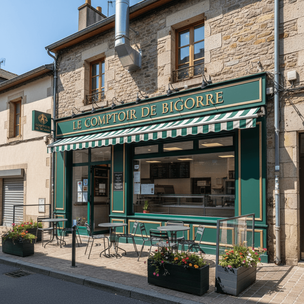 Fast-food 60m² à Tarbes : terrasse - extraction