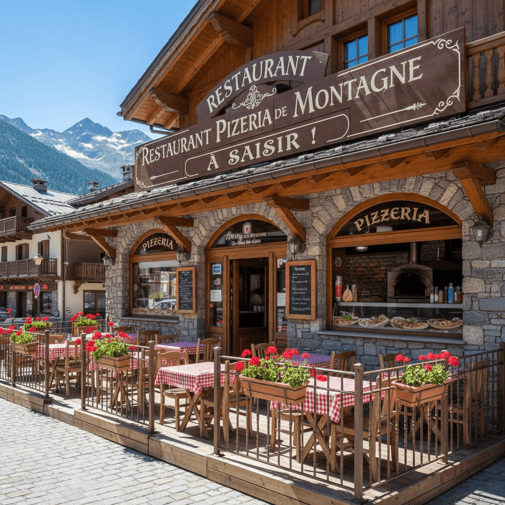 Fast-food à Huez : terrasse - licence IV - Image 1