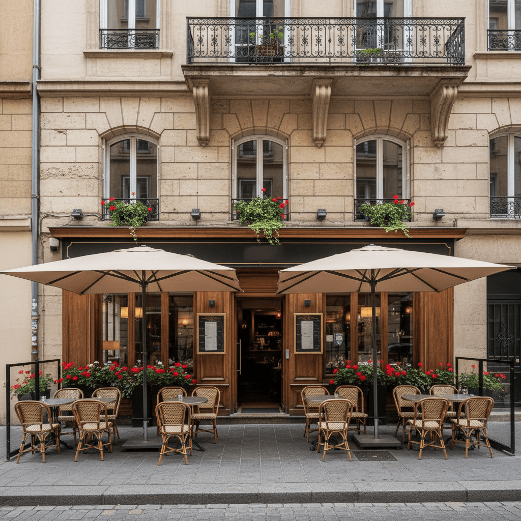 Restaurant 70m² à Lyon : terrasse - licence IV
