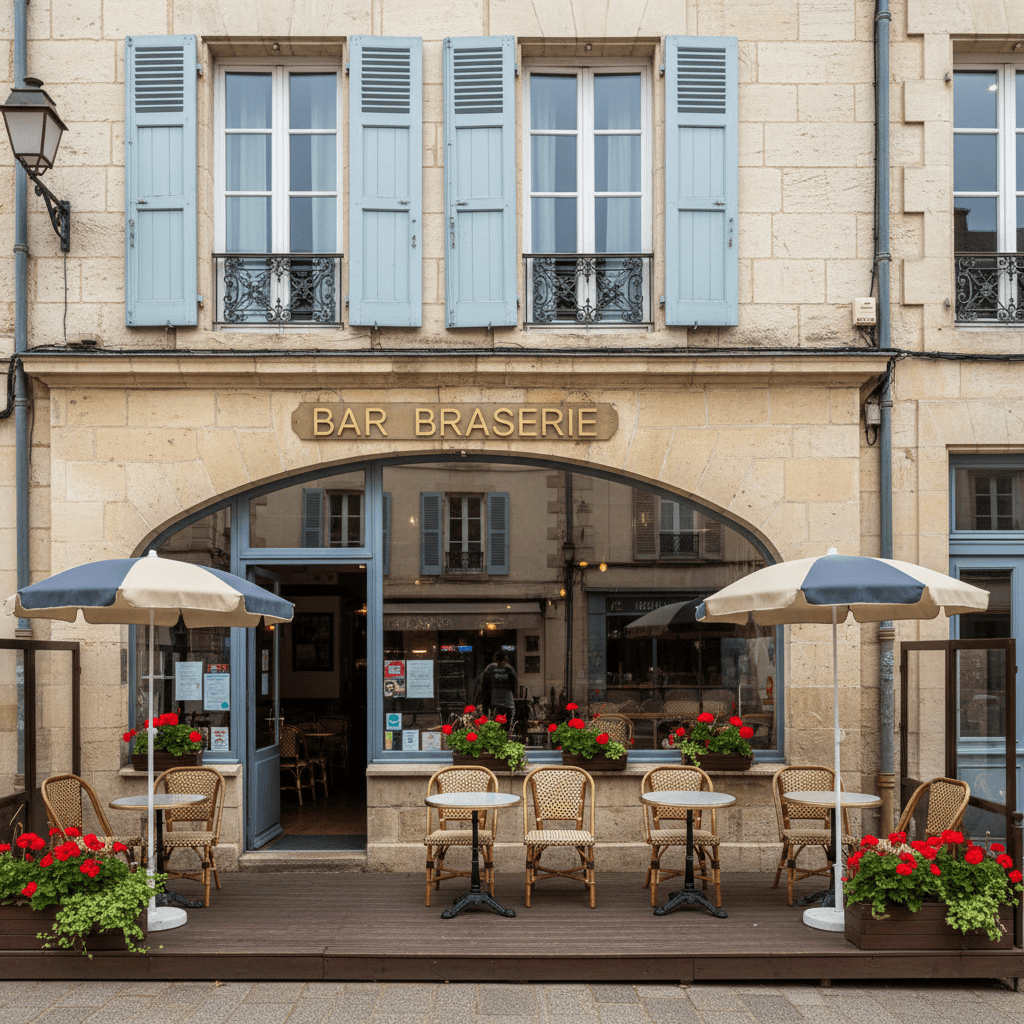 Bar-brasserie 200m² à Périgueux : terrasse - licence IV - Image 1