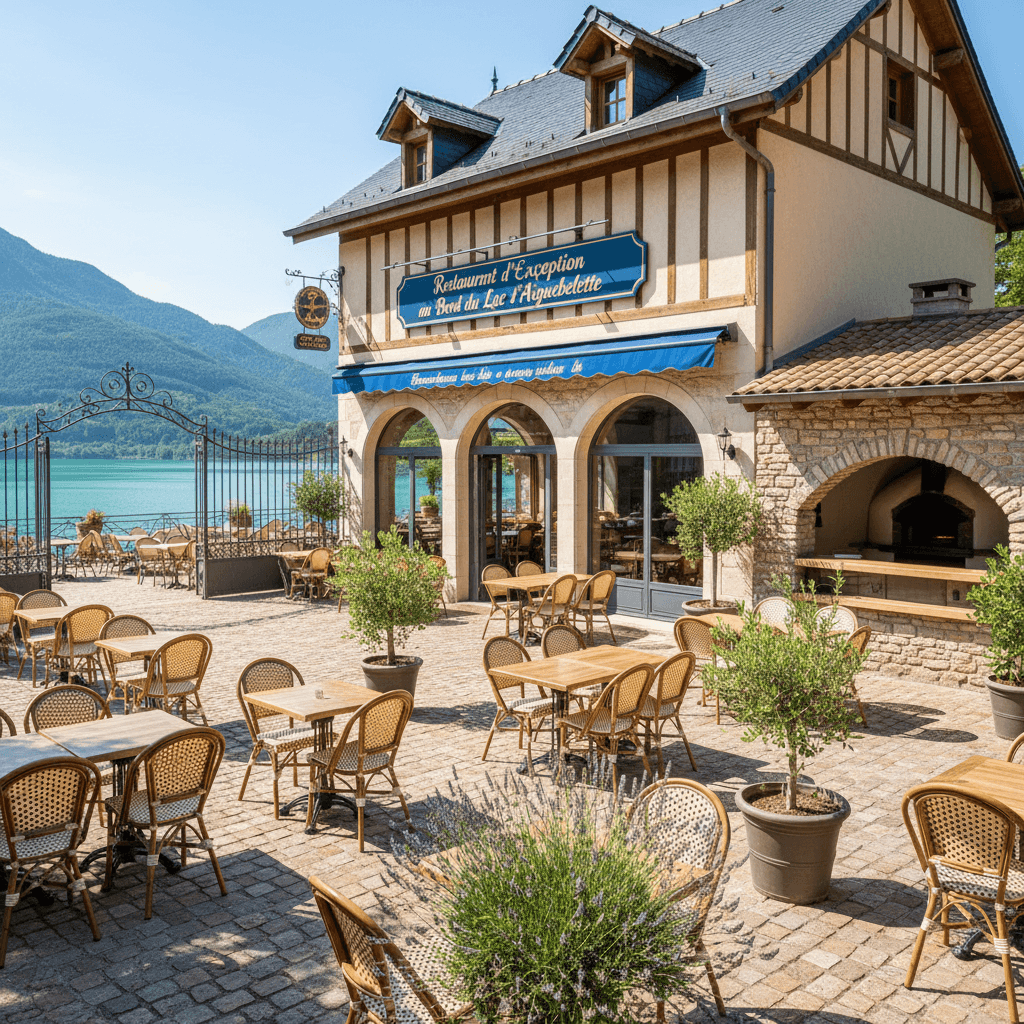 Restaurant 360m² à Aiguebelette-Le-Lac : terrasse - licence IV - Image 1