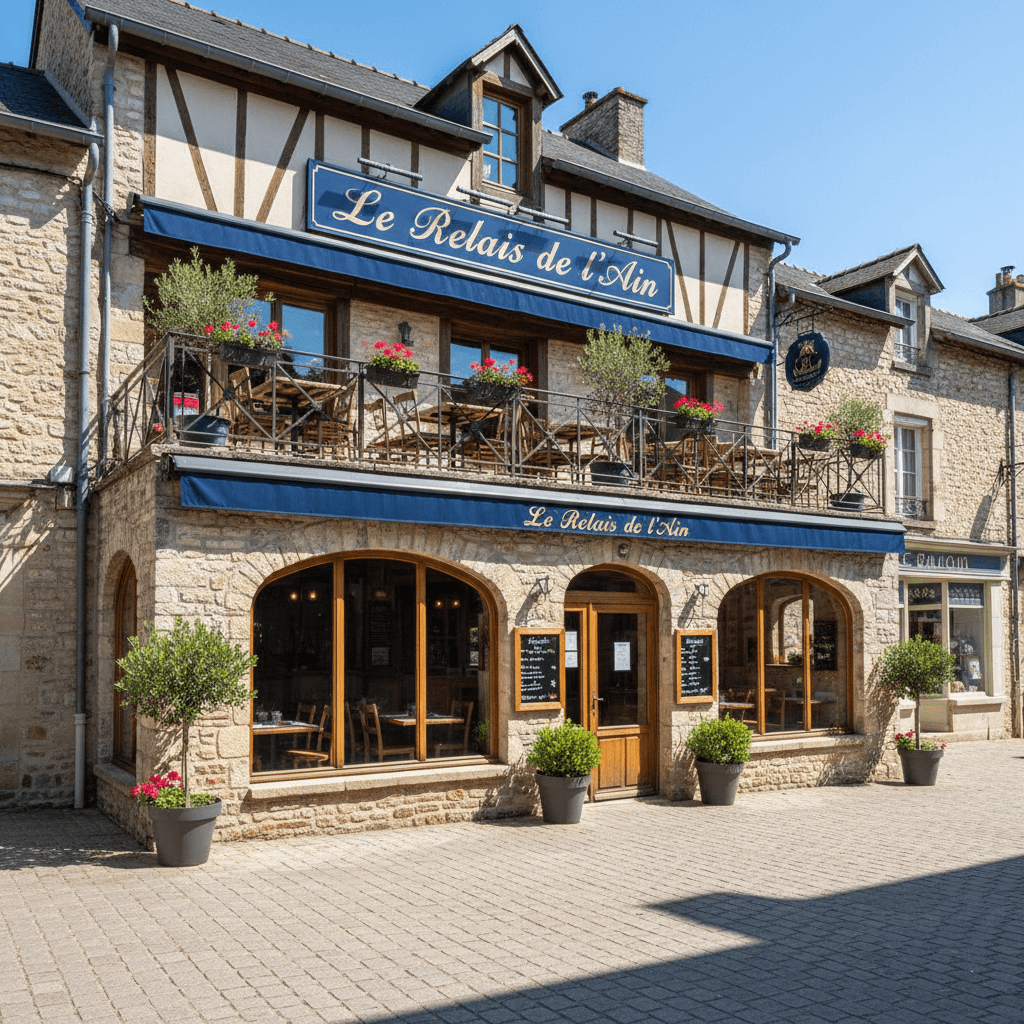 Restaurant à Charnoz-Sur-Ain : terrasse - licence IV - Image 1