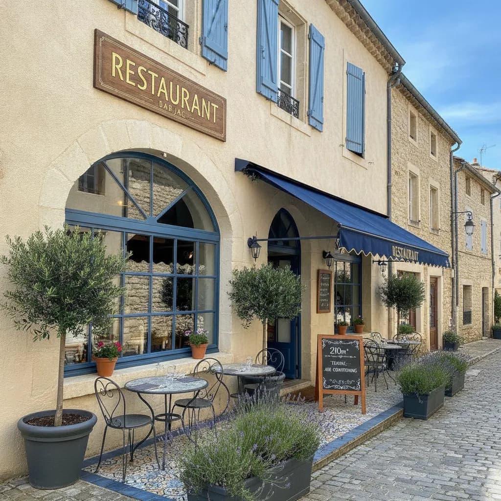 Restaurant 210m² à Barjac : terrasse - climatisation - Image 1