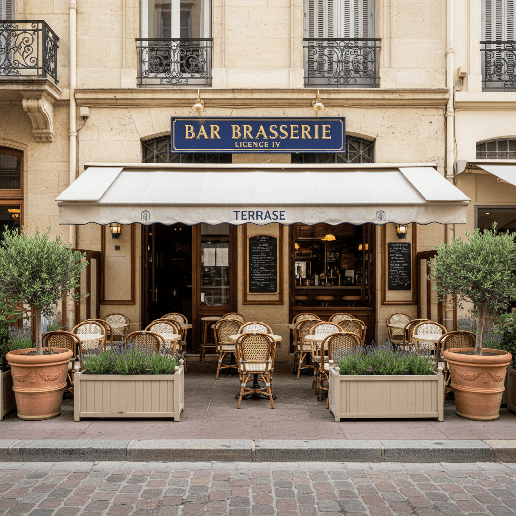 Bar-brasserie à Cannes : terrasse - licence IV - Image 1