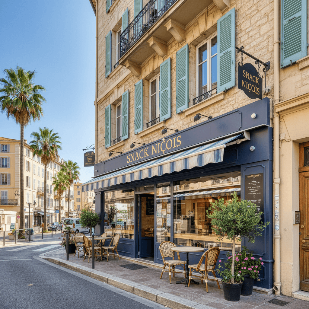 Snack 60m² à Nice : extraction - cuisine équipée