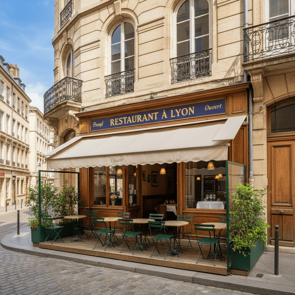 Restaurant 99m² à Lyon : terrasse - licence IV