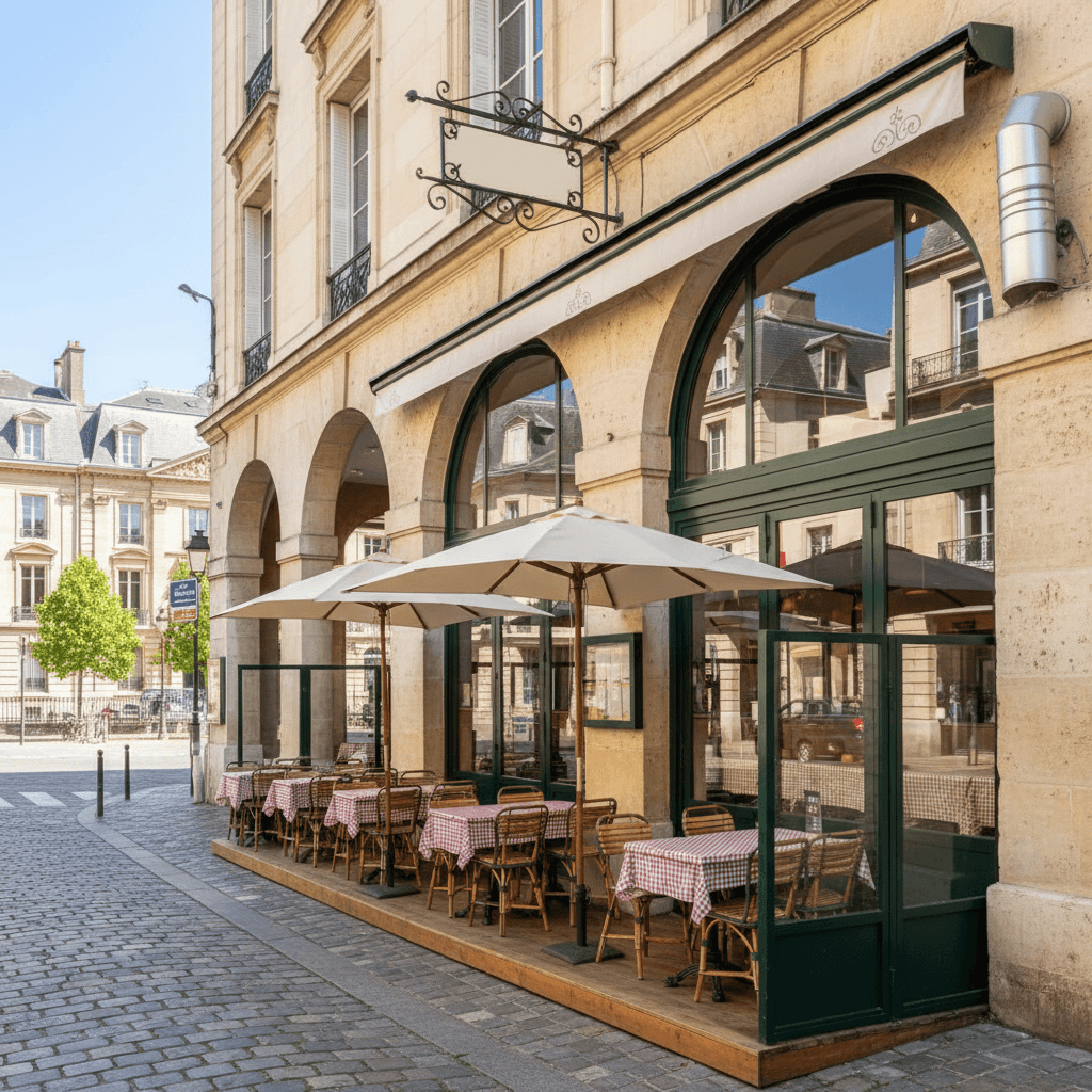 Restaurant 40m² à Saint-Denis : terrasse - extraction