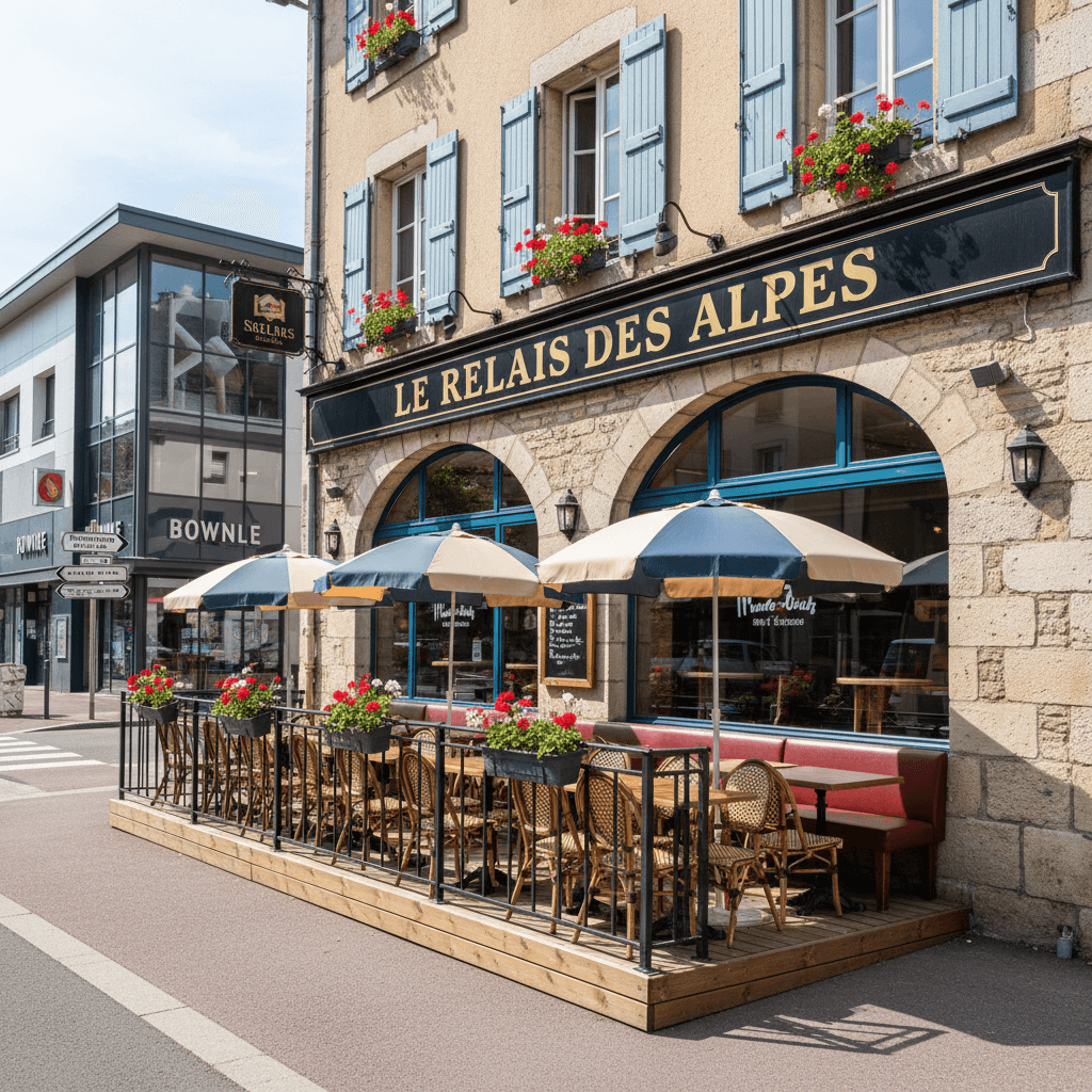 Bar-brasserie à Cruseilles : terrasse - licence IV - Image 1