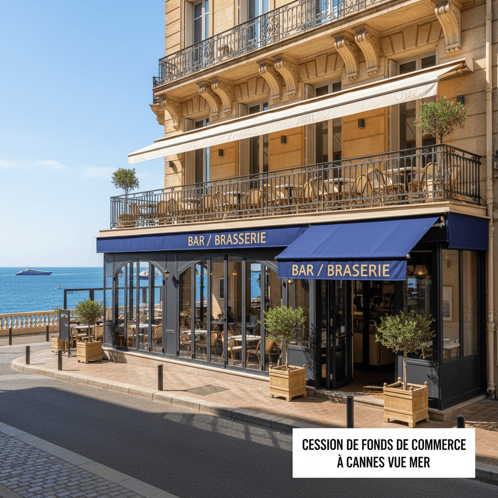 Bar-brasserie 120m² à Cannes : terrasse - licence IV - Image 1