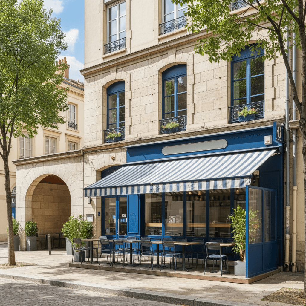 Fast-food 140m² à Lyon : terrasse - extraction
