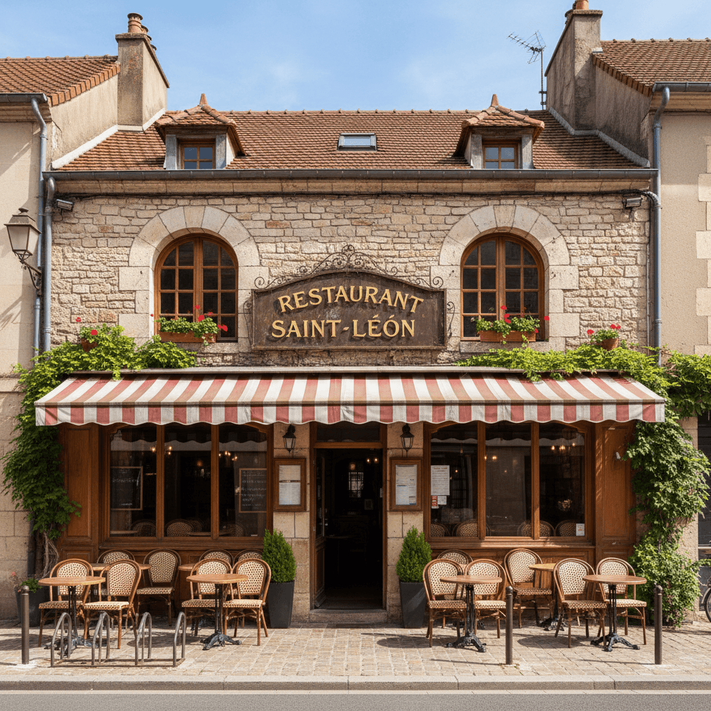 Restaurant à Saint-Léon : terrasse - licence IV - Image 1