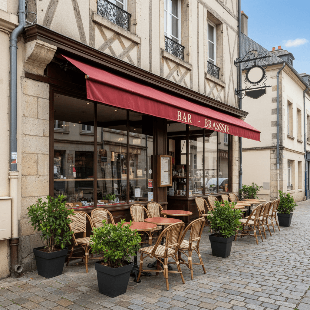 Bar-brasserie 220m² à Bernay : terrasse - licence IV - Image 1