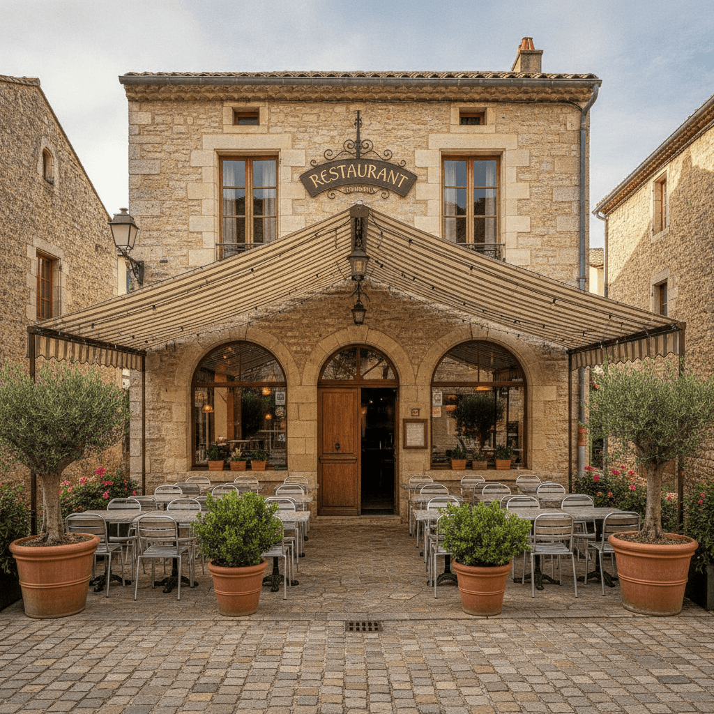 Restaurant 87m² à Vézénobres : terrasse - licence IV - Image 1