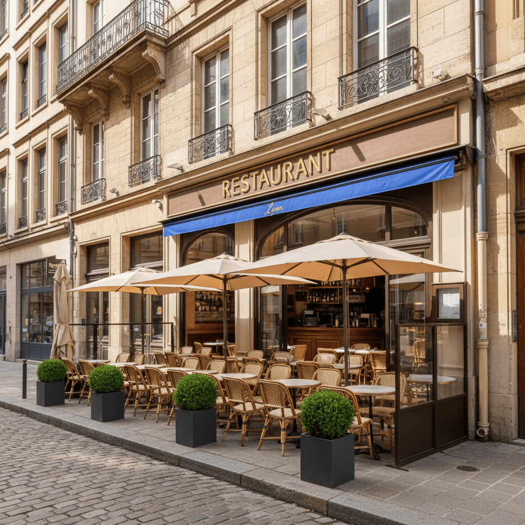 Restaurant 100m² à Lyon : terrasse - extraction - Image 1