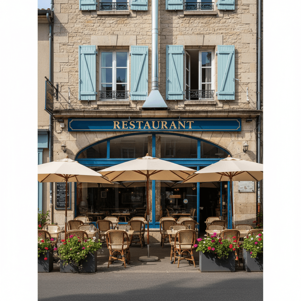 Restaurant 40 couverts à Saint-Priest : terrasse - extraction - Image 1