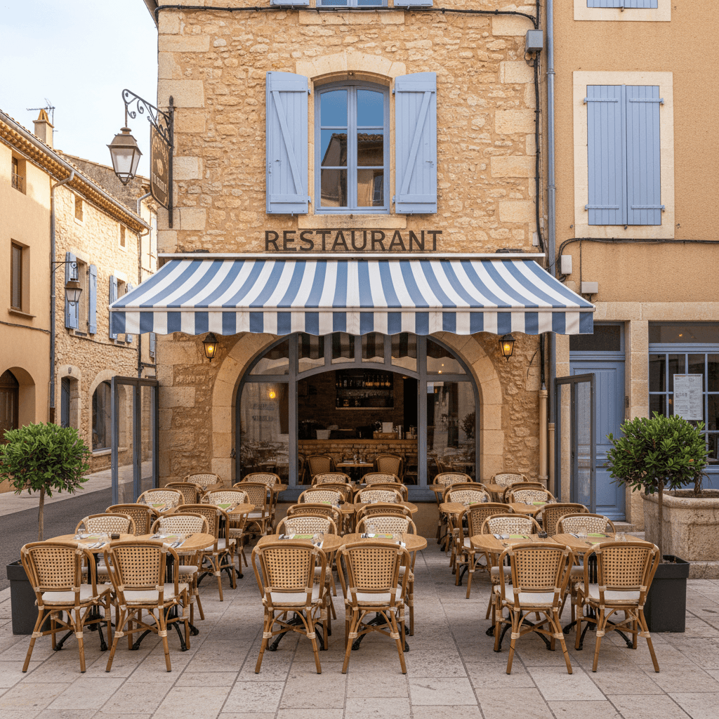 Restaurant à Forcalquier : terrasse - Image 1