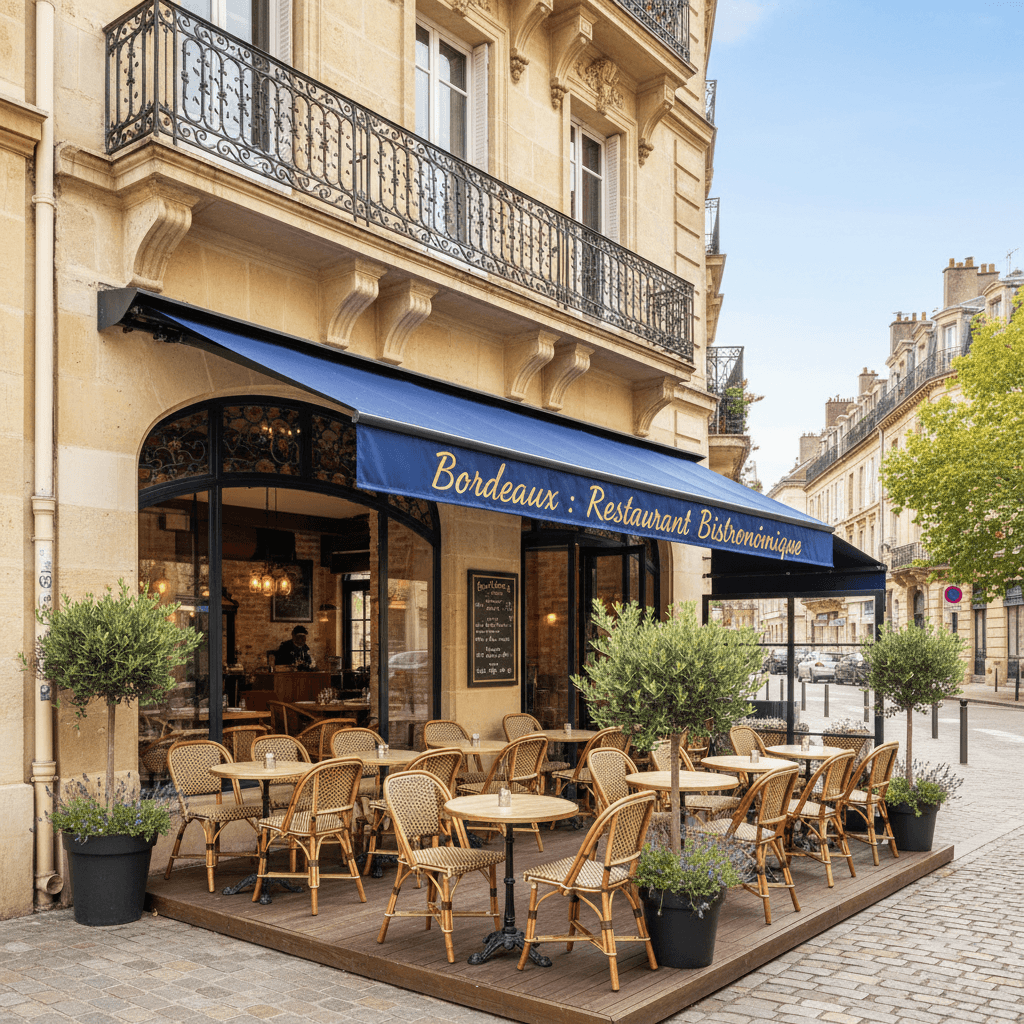 Restaurant 200m² à Bordeaux : terrasse - extraction
