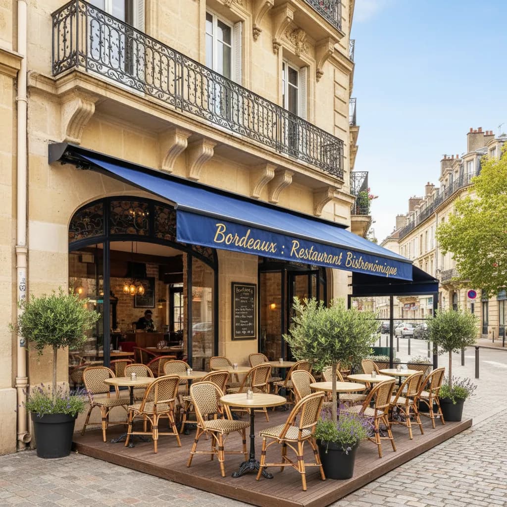 Restaurant 200m² à Bordeaux : terrasse - extraction - Image 1