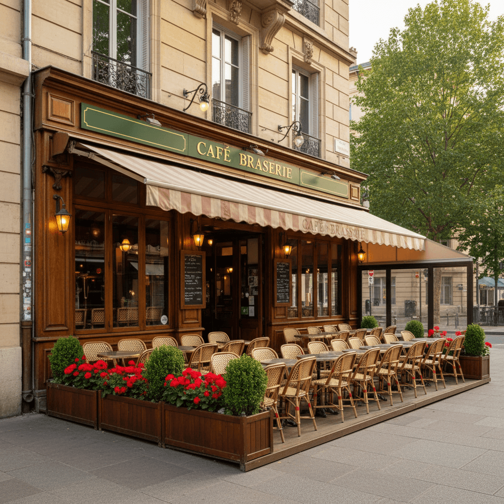 Bar-brasserie 99m² à Lyon : terrasse - licence IV