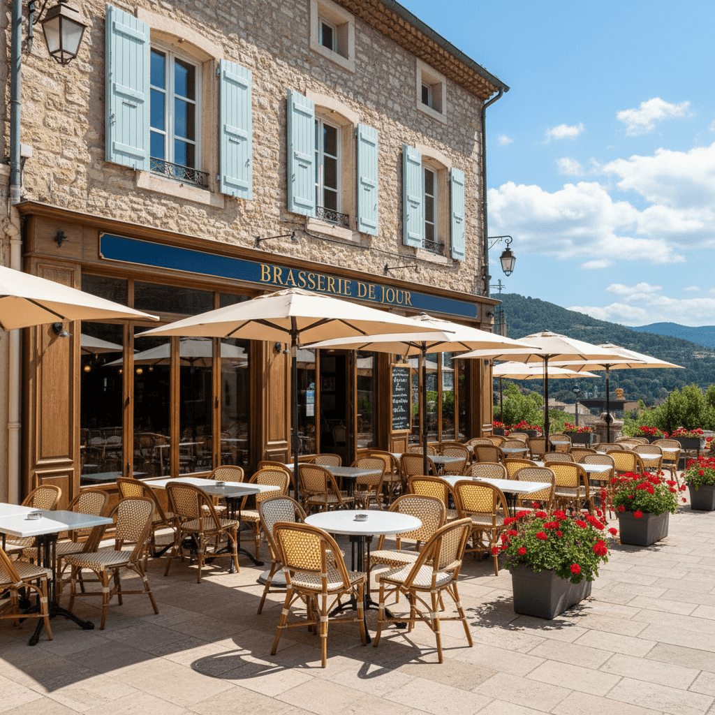 Bar-brasserie 330m² à Valbonne : terrasse - licence IV - Image 1