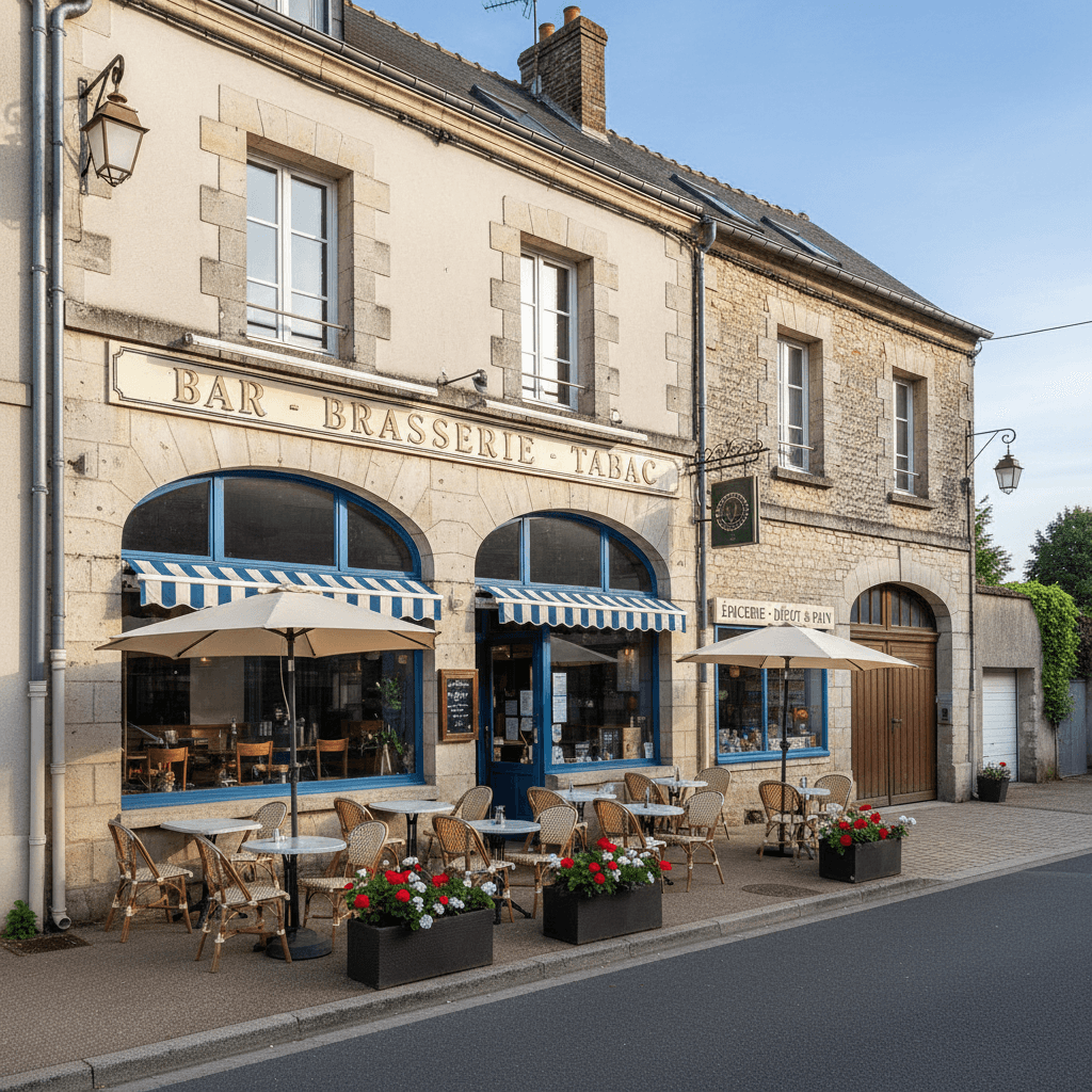 Bar-brasserie 200m² à Berneuil : terrasse - licence IV - Image 1