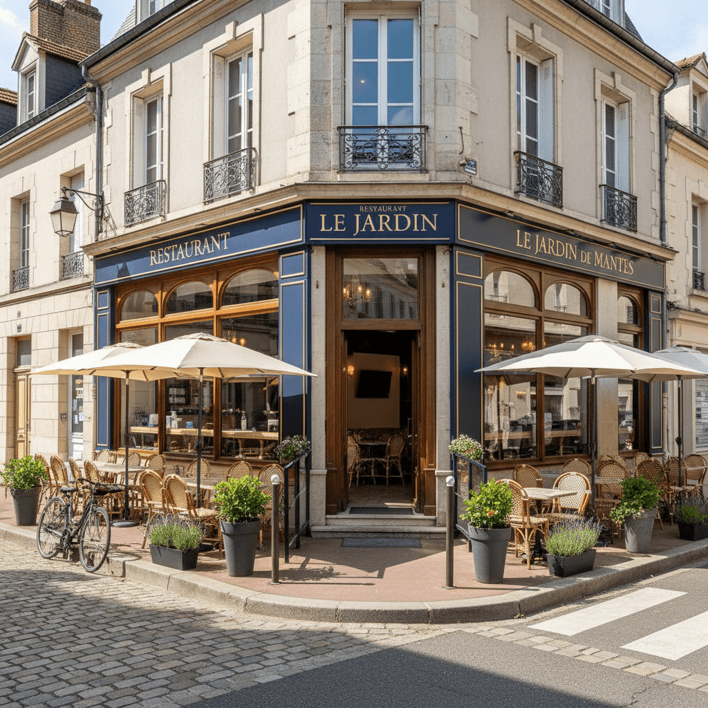 Restaurant 50 couverts à Mantes-la-Jolie : terrasse - extraction - Image 1