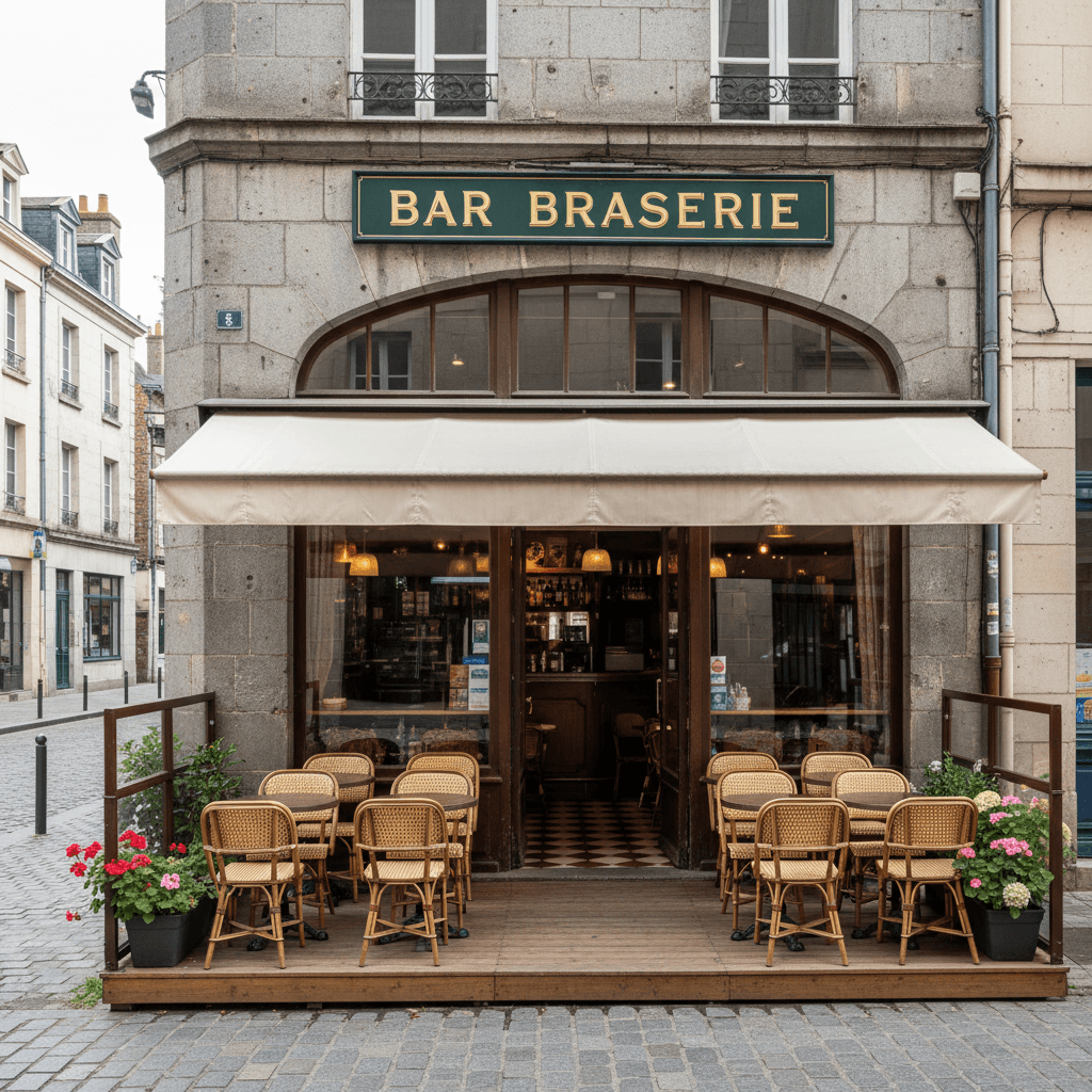 Bar-brasserie à Nantes : terrasse - licence IV - Image 1