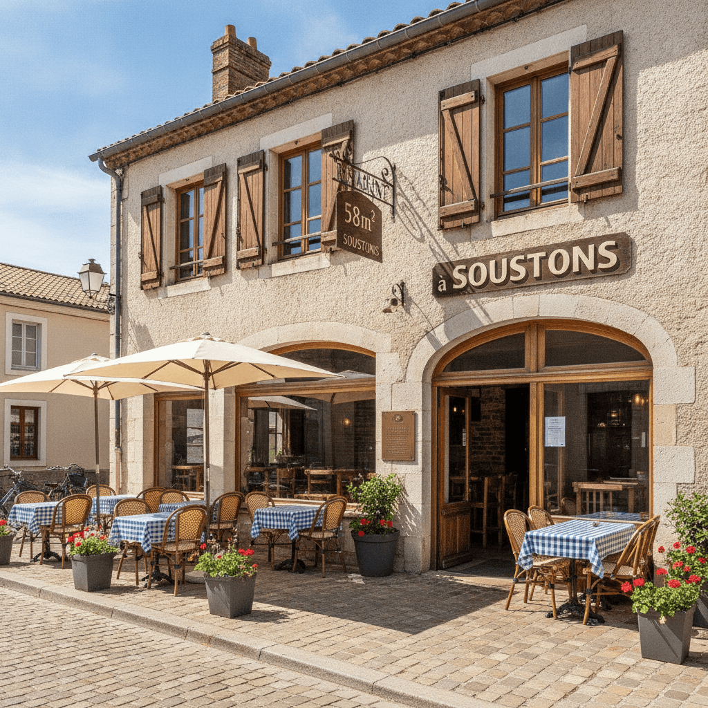 Restaurant 58m² à Soustons : terrasse - licence IV - Image 1