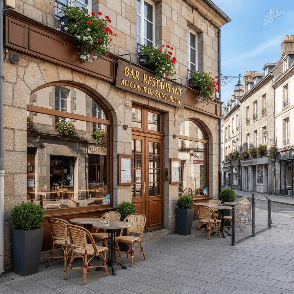 Restaurant à Saint-Brieuc : terrasse - licence IV - Image 1
