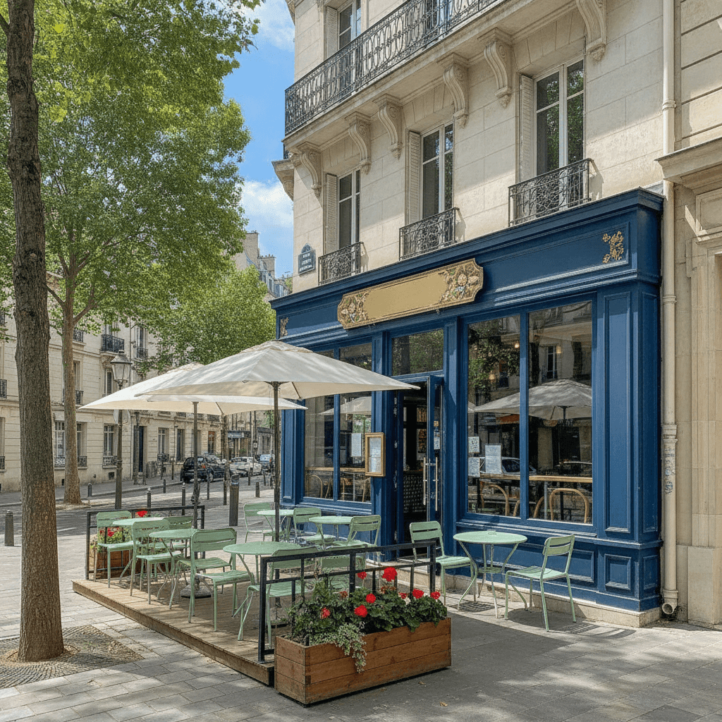 Fast-food 24 couverts à Les Lilas : terrasse - licence IV - Image 1
