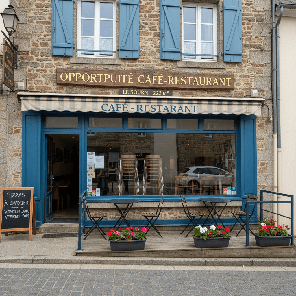 Restaurant 222m² à Le Sourn : terrasse - licence IV - Image 1